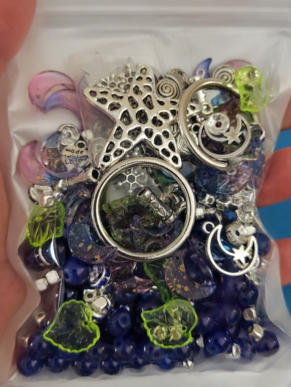 NWT Curated Moon And Stars Theme Beads Jewelry Parts Sampler Bracelet Making Kit